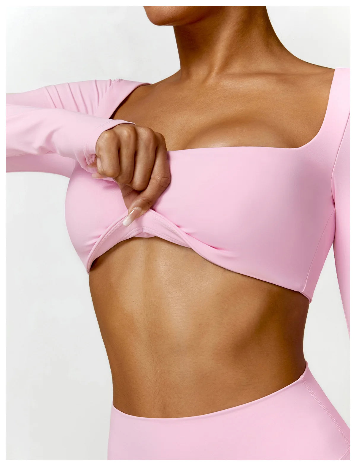 Women’s Quick-Dry Square Neck Gym Crop Top