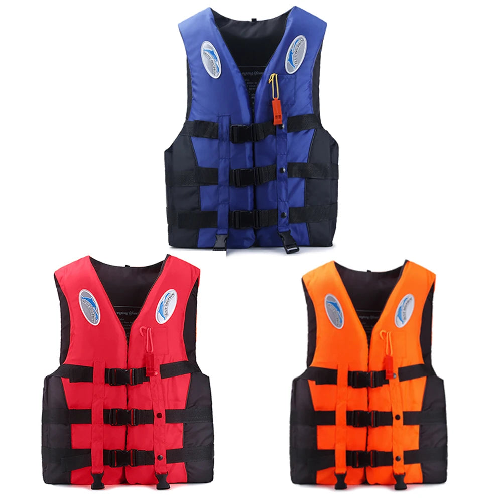 Adjustable Adult & Kids Life Jacket with Whistle