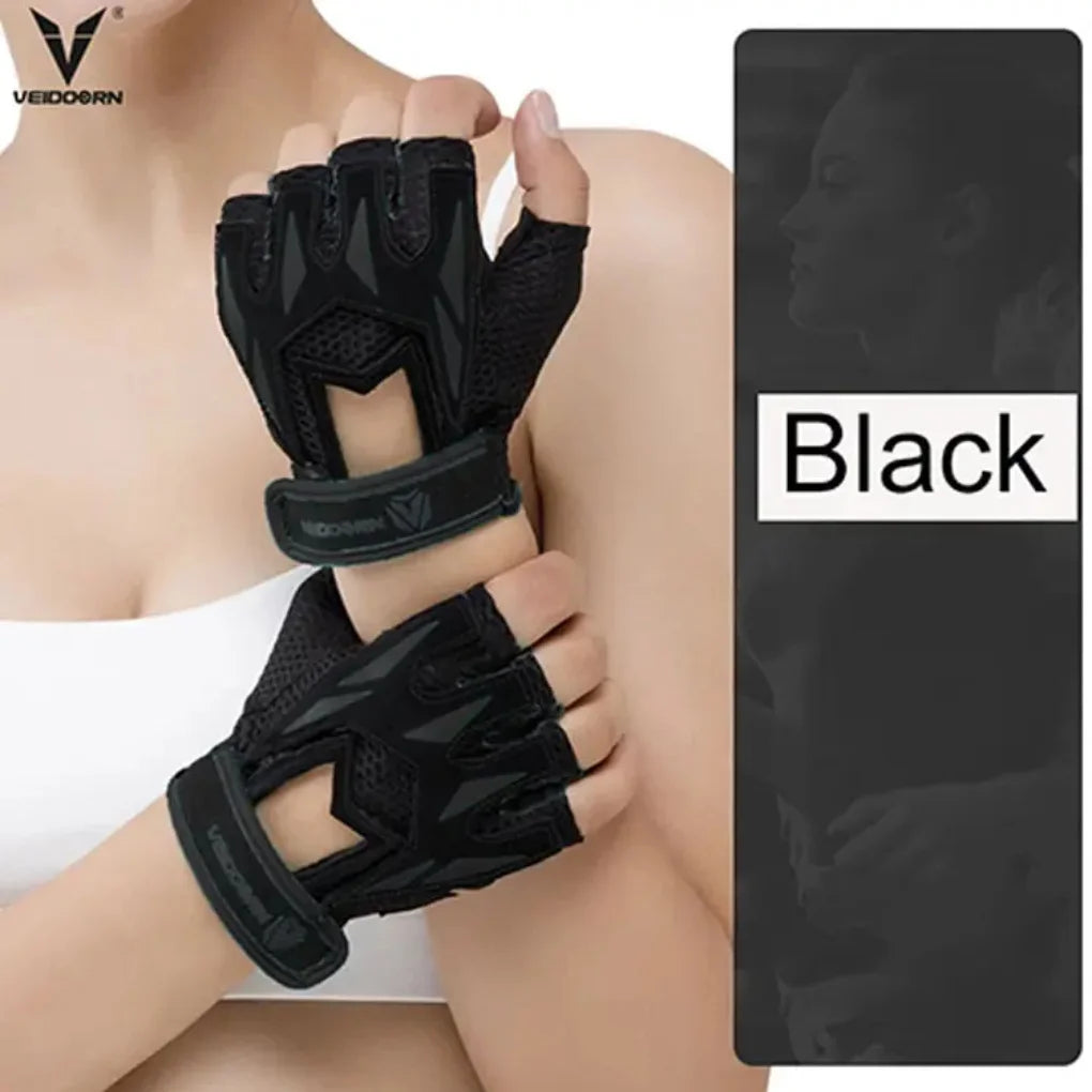 2025 Half-Finger Gym Gloves – Anti-Slip
