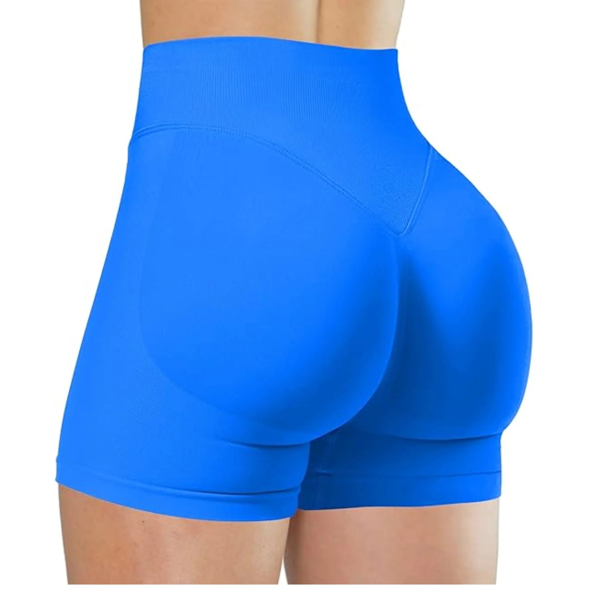 Women’s High-Waisted Yoga Shorts – Solid Color