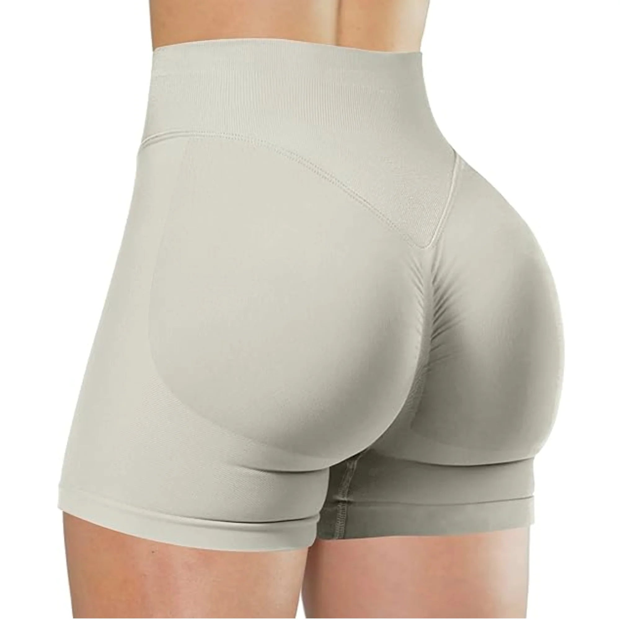 Women’s High-Waisted Yoga Shorts – Solid Color