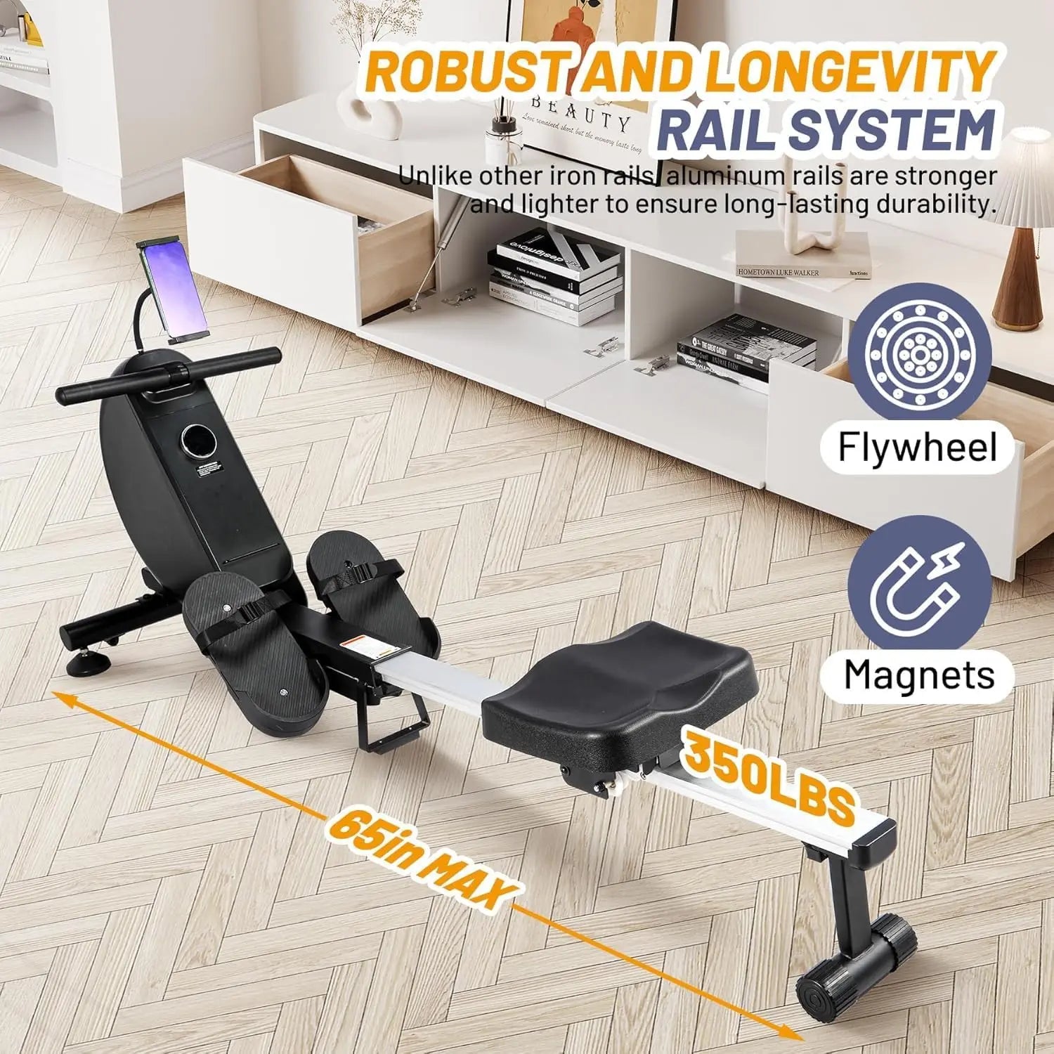 Magnetic & Water Rowing Machine for Home