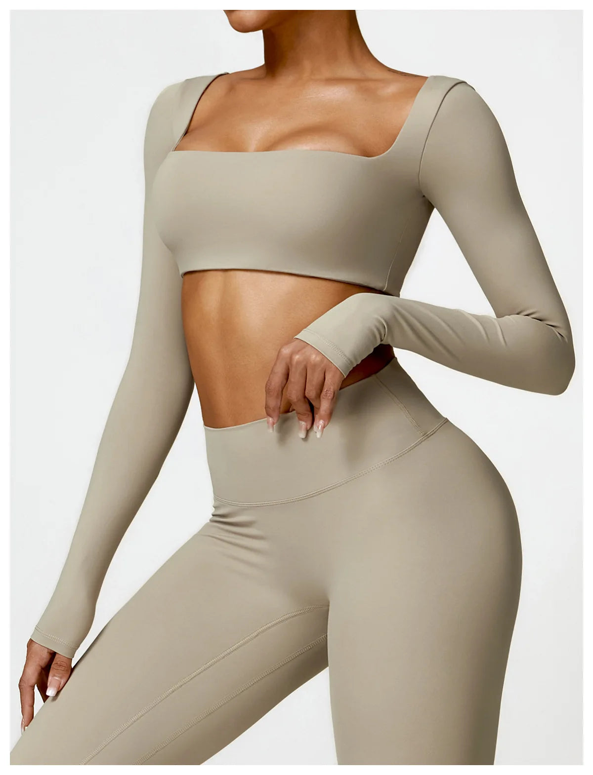Women’s Quick-Dry Square Neck Gym Crop Top