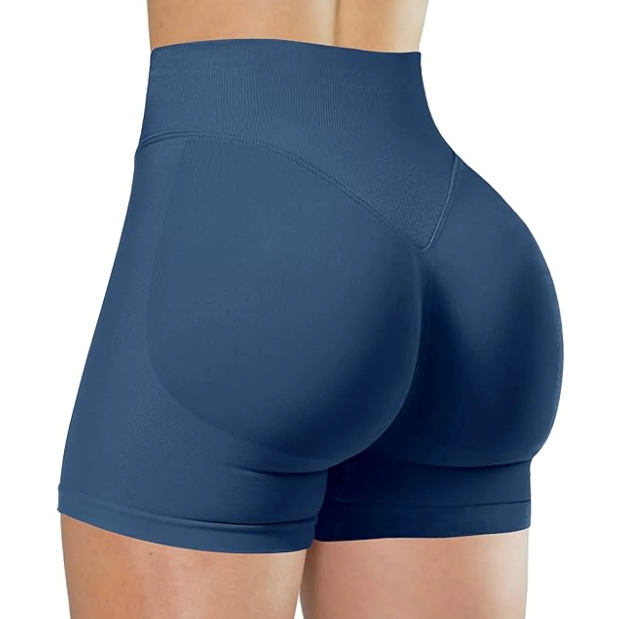 Women’s High-Waisted Yoga Shorts – Solid Color