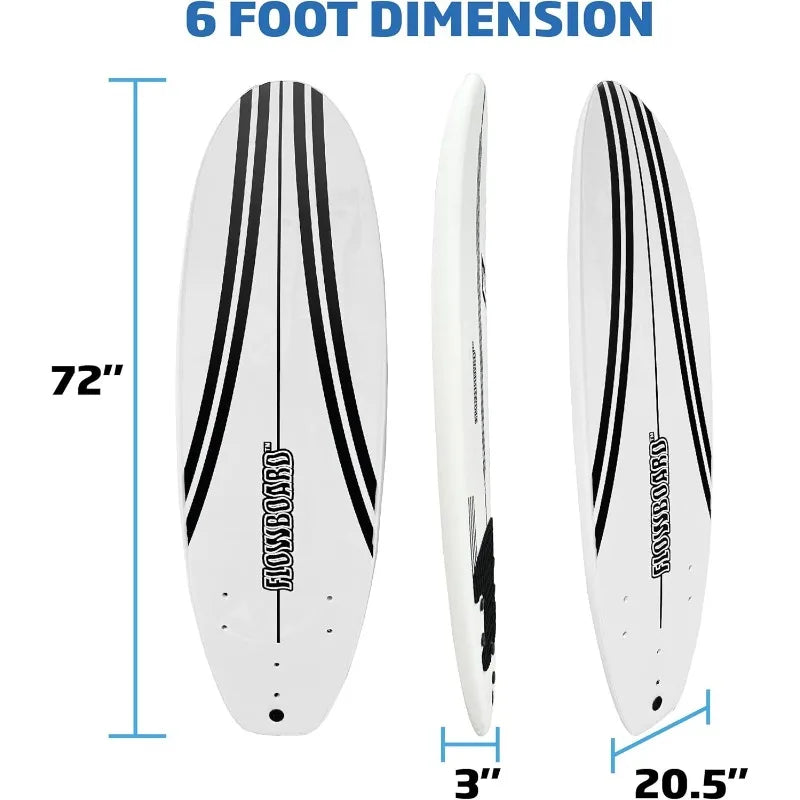 Flowboard Soft Foam Surfboard – 6’