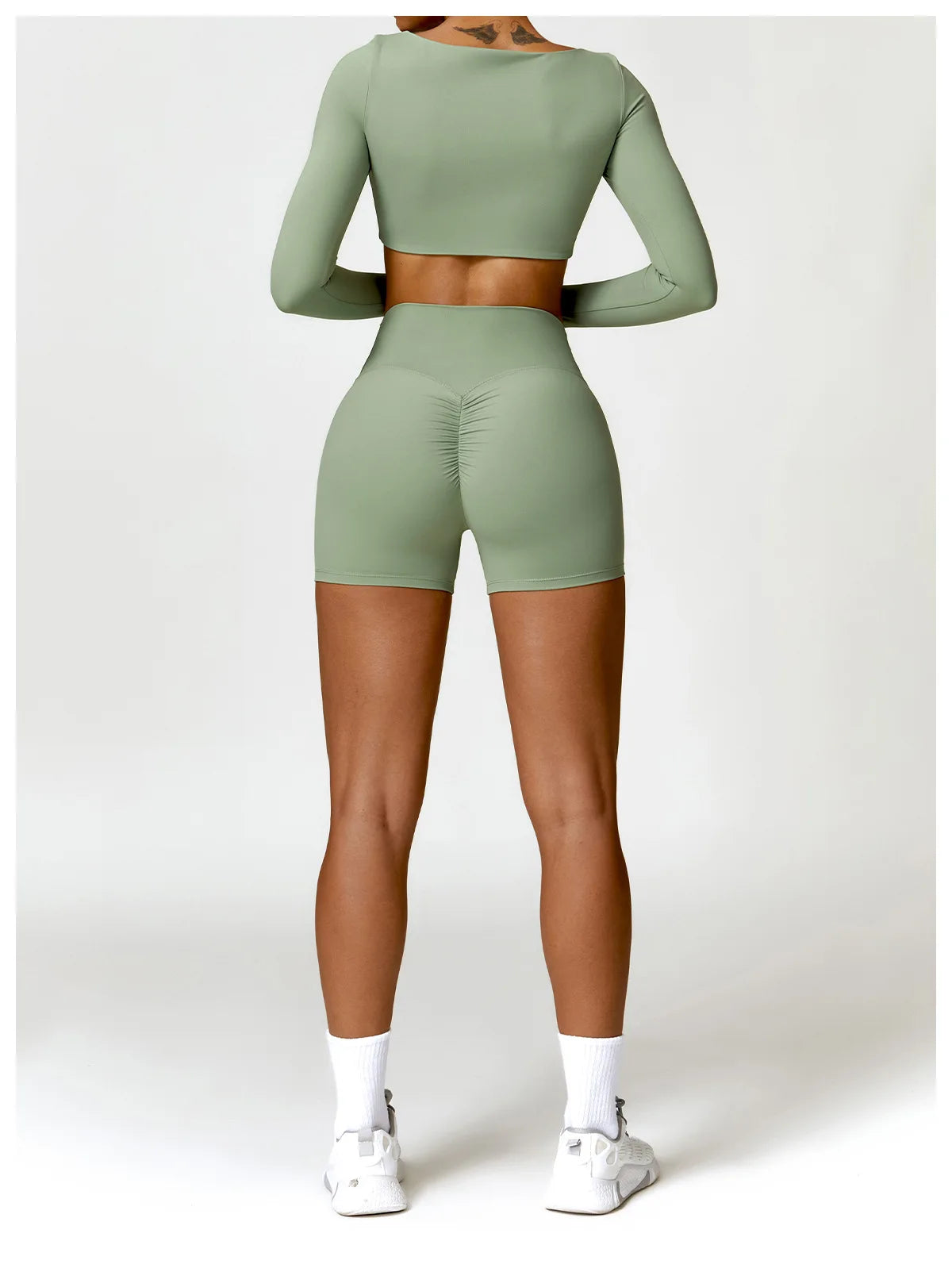 Women’s Quick-Dry Square Neck Gym Crop Top