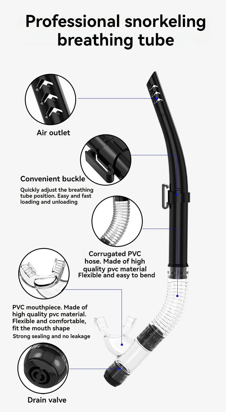 Adult Diving Mask & Snorkel Set – Tempered Glass