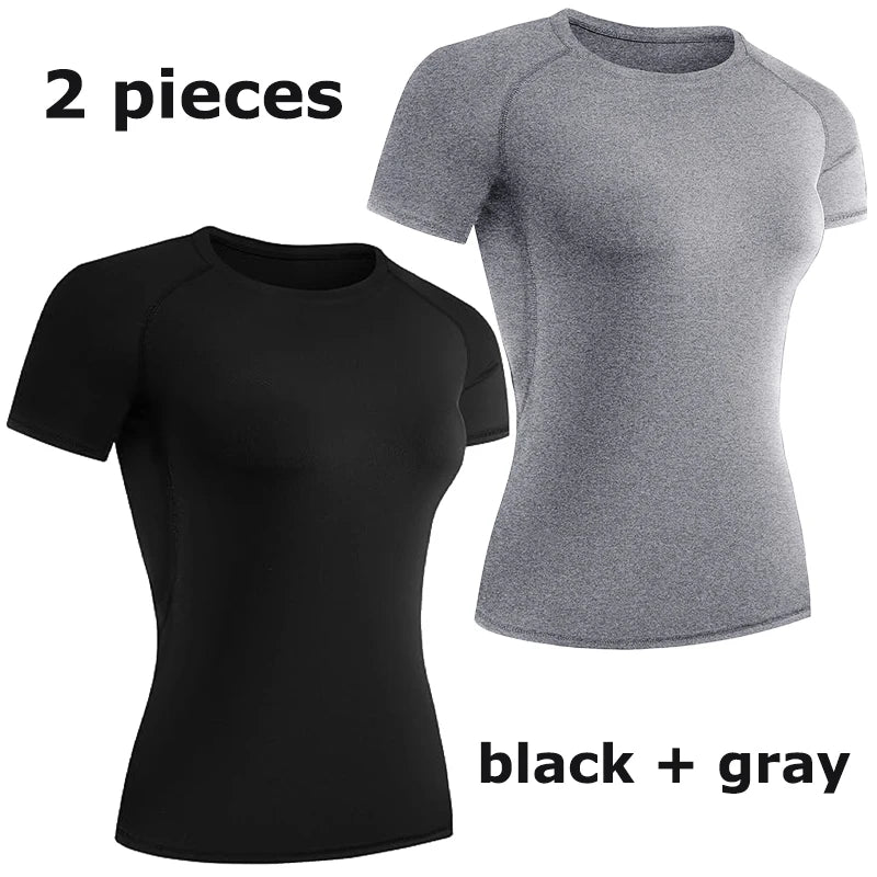 Women’s Short Sleeve Compression Workout T-Shirt