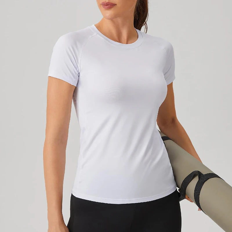 Women’s Short Sleeve Compression Workout T-Shirt