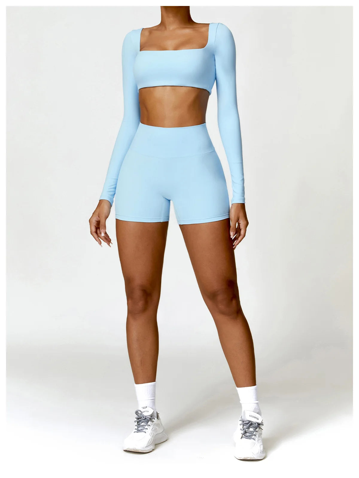 Women’s Quick-Dry Square Neck Gym Crop Top