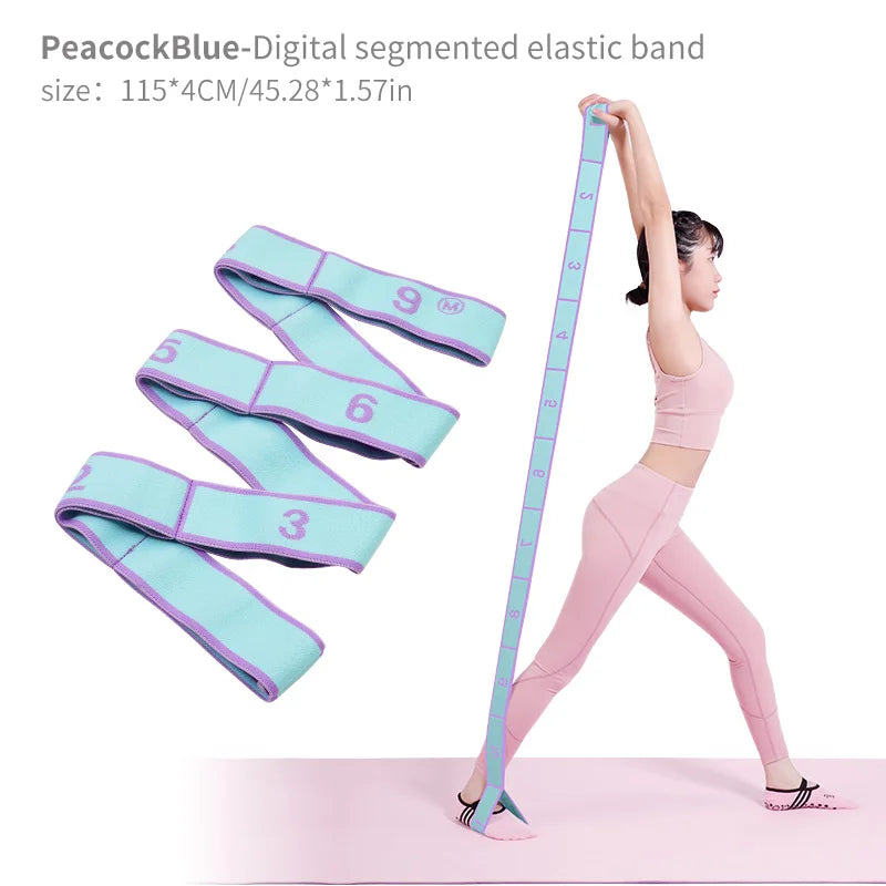 Elastic Yoga & Stretching Strap with Loops