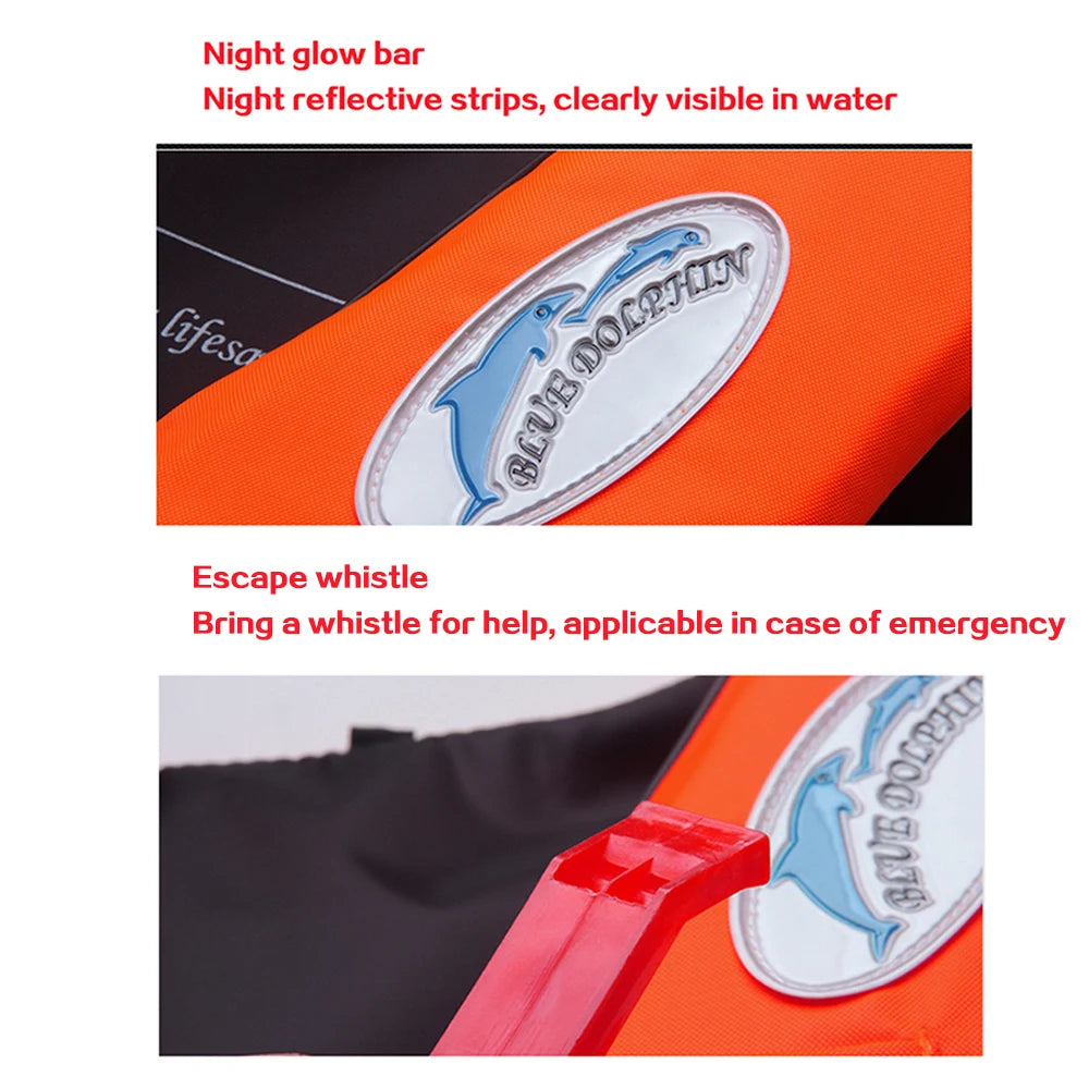 Adjustable Adult & Kids Life Jacket with Whistle