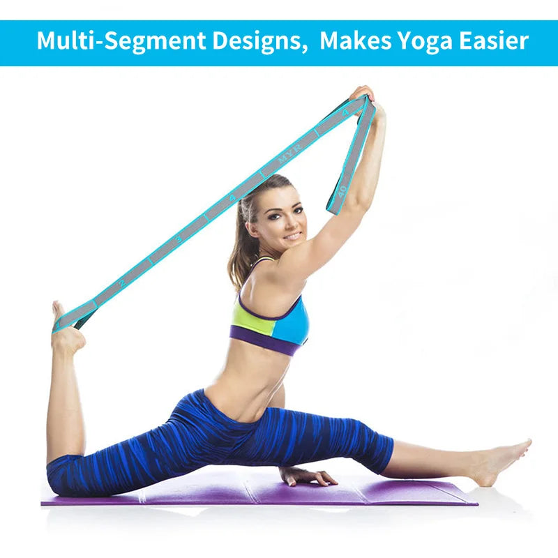 Elastic Yoga & Stretching Strap with Loops