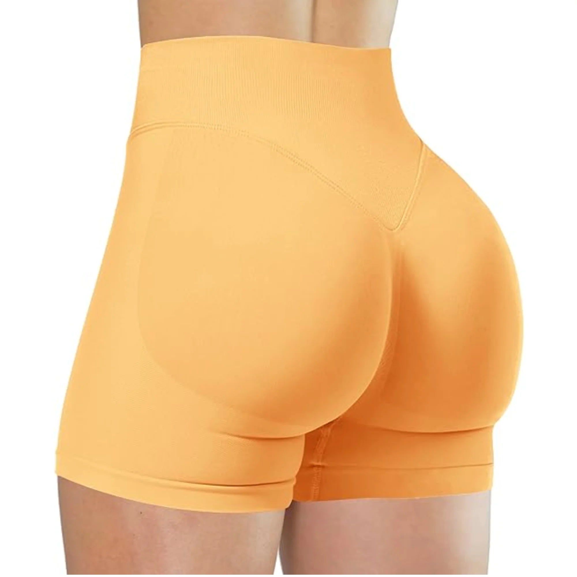 Women’s High-Waisted Yoga Shorts – Solid Color