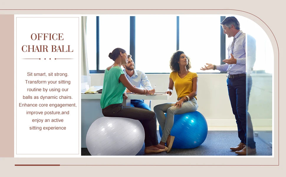 6-Pcs PVC Yoga & Exercise Ball Set