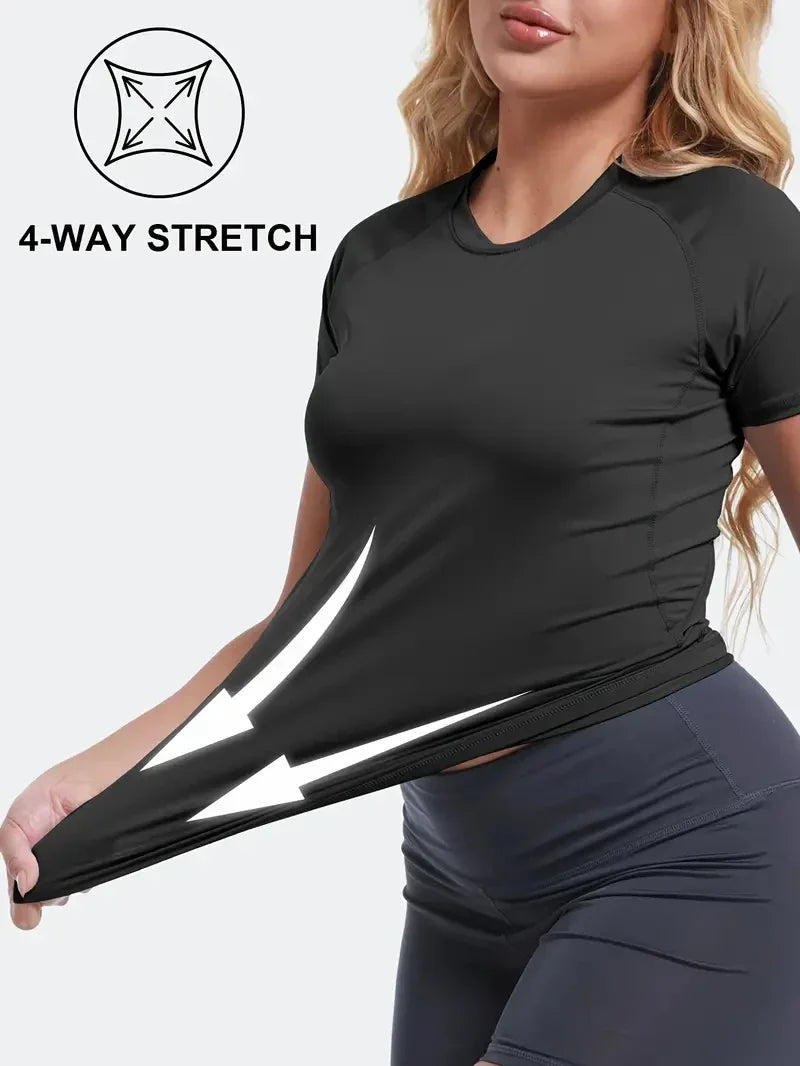 Women’s Short Sleeve Compression Workout T-Shirt