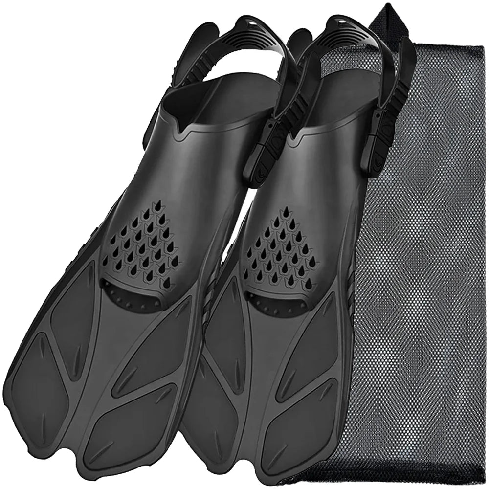 Adjustable Snorkel Fins & Swimming Flippers